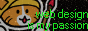 Neocities mascot with the caption 'Webdesign is my passion'