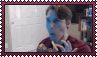 a stamp with hit streamer jerma eating a succulent meal